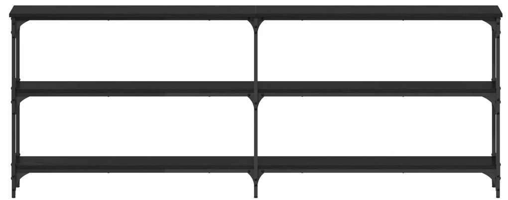 Mesa de Console Carvalho Preto 200x29x75 cm Madeira Engenheirada