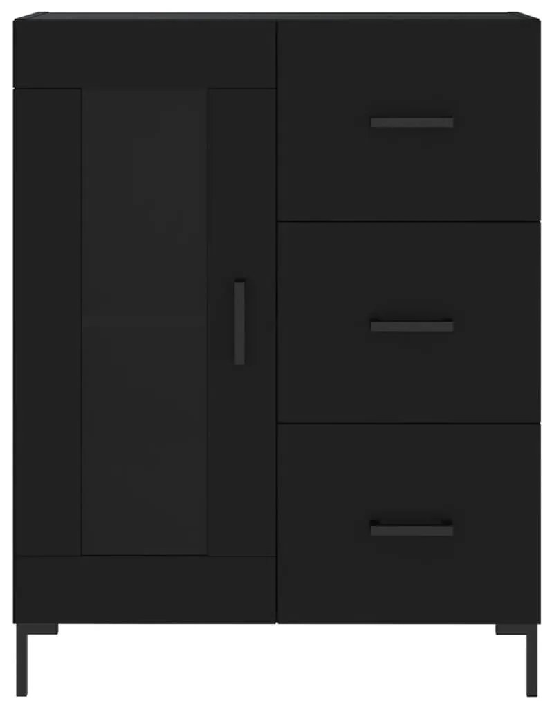 Armário alto 69,5x34x180 cm derivados de madeira preto