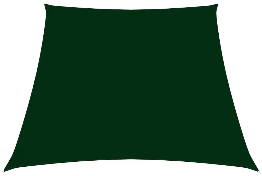 Para-sol vela tecido oxford trapézio 2/4x3 m verde-escuro