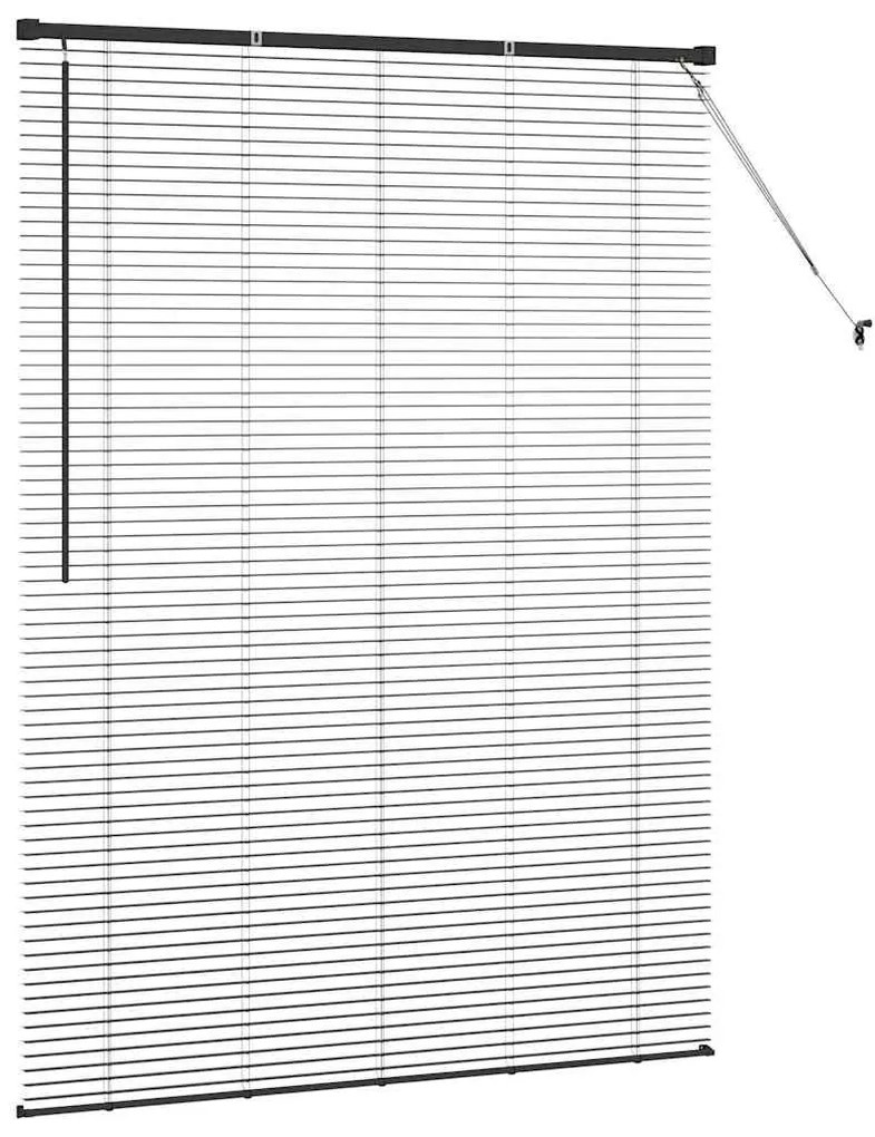 Persiana de Janela com cortinas Outros Manual Preto 135 x 175 cm Alumí