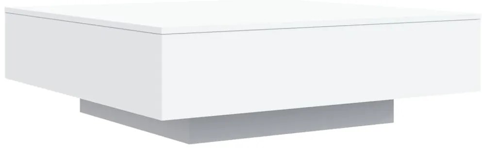 Mesa de centro com luzes LED 100x100x31 cm branco