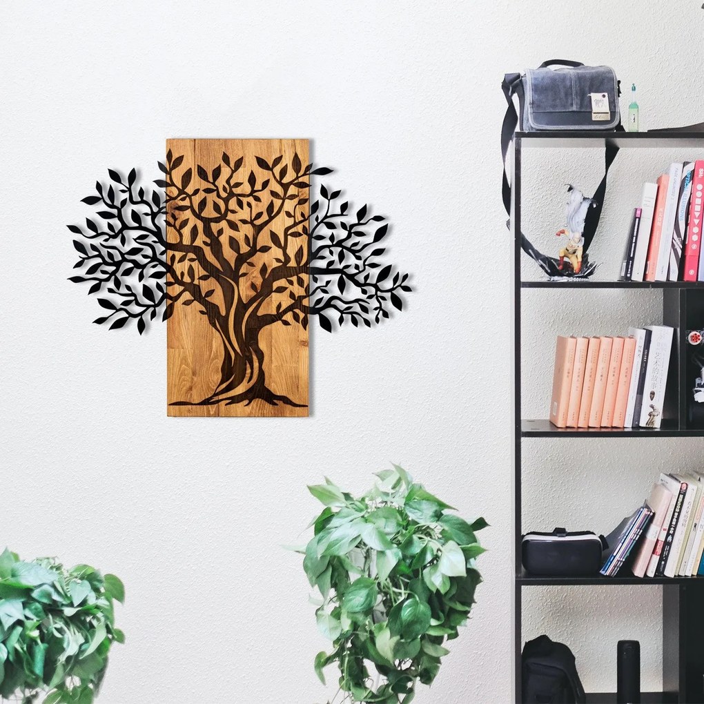 Acessório Decorativo de Parede Sogut – Preto Nogueira – 72 x 58 cm