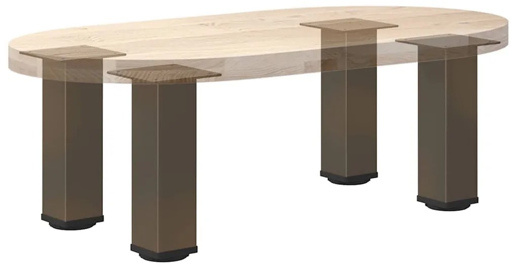 Pés para mesa de centro 4 peças aço natural 42-44 cm aço
