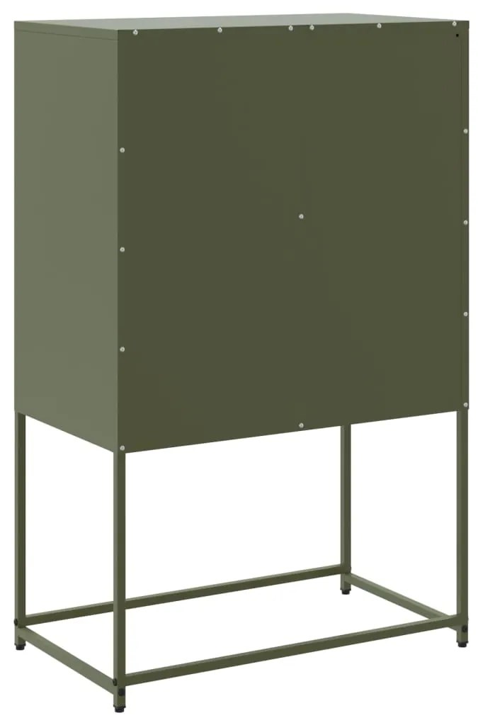 Aparador alto 68,5x38,5x107 cm aço verde azeitona