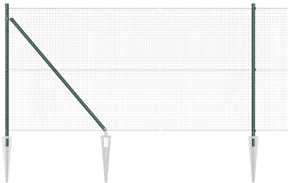 Conjunto de Poste de Cerca Conjunto de 2 Verde