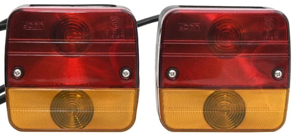 Farolins reboque 2 pcs 10,5x5x9,5 lâmpada clássica 12V vermelho