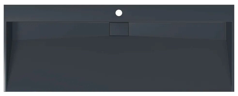 Lavatório 120x46x11 cm mineral/mármore fundido antracite