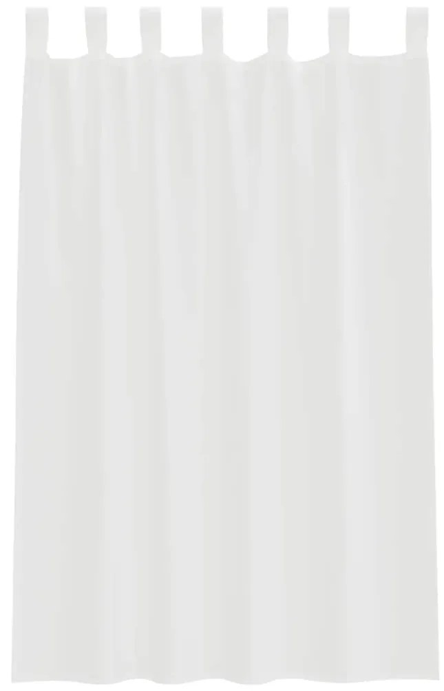 Cortinas de voile com laços 2 pcs branco 140x175 cm