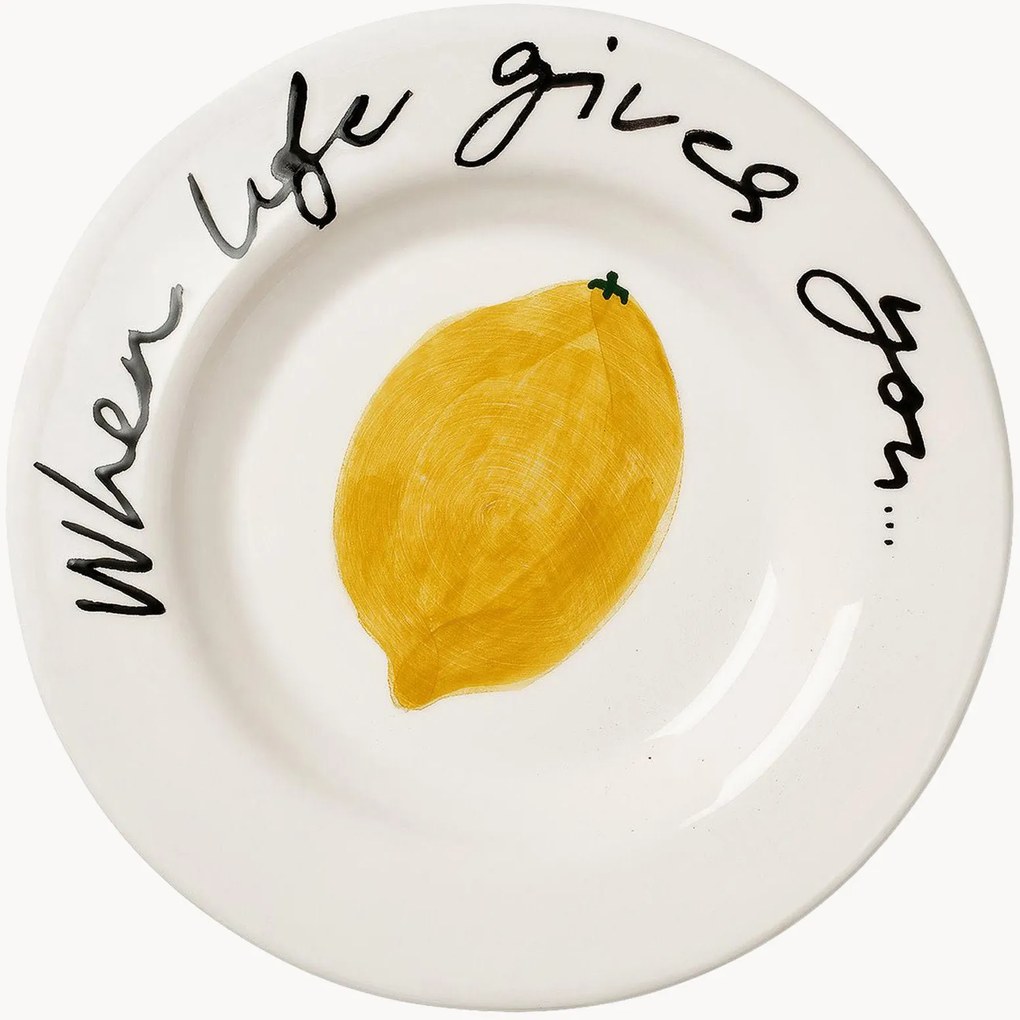Prato de tapas artesanal em cerâmica Lemon