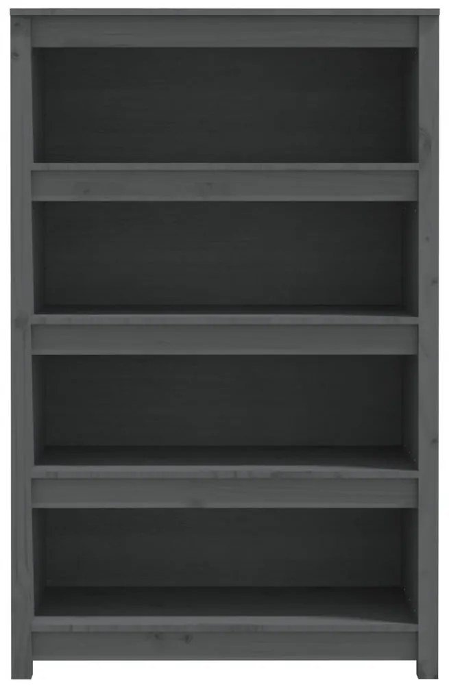 Estante 80x35x126 cm madeira de pinho maciça cinza