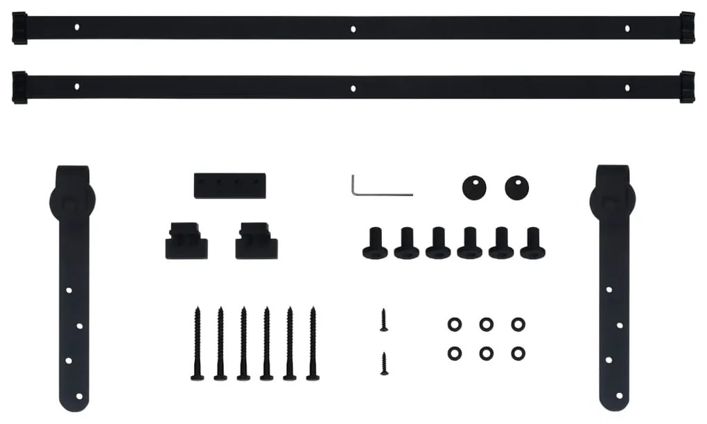 Mini kit para armário deslizante aço carbono 183 cm