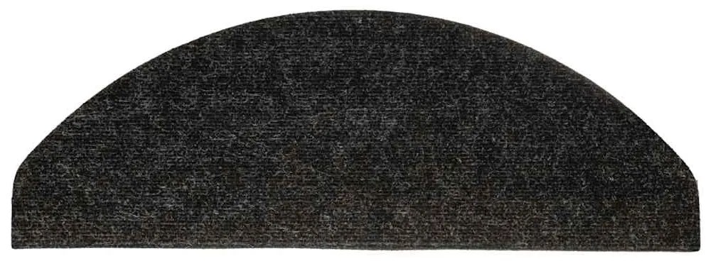 Tapetes de escada adesivos 30 pcs 65x22,5x3,5 cm antracite