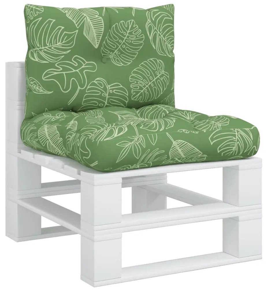 Almofadões p/ móveis paletes 2 pcs tecido oxford padrão folhas