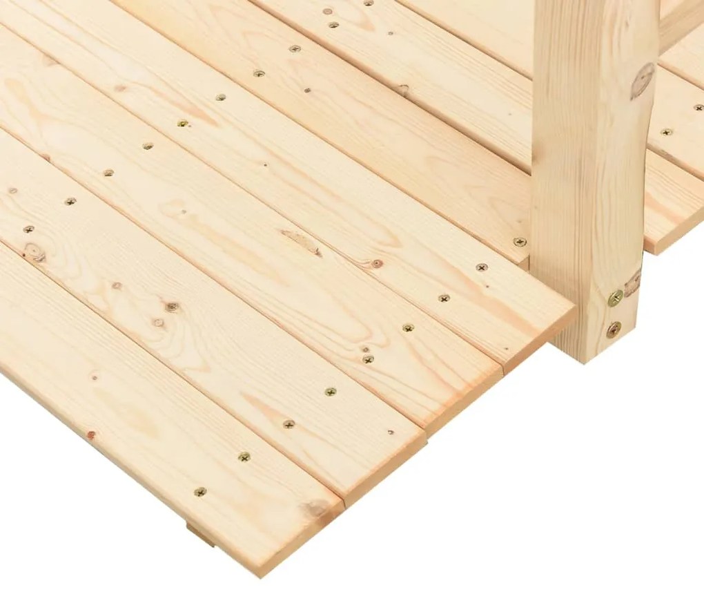 Ponte de jardim com corrimões 150x67x56 cm abeto maciço