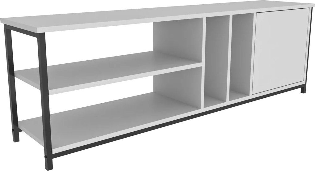 Móvel TV Oneida – Preto e Branco – 140 x 35,3 x 50,8 cm
