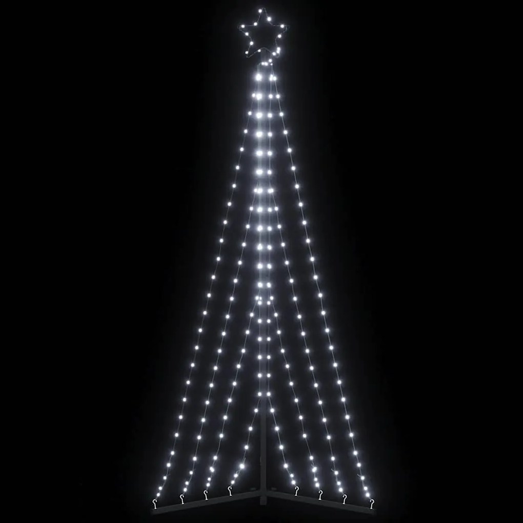 vidaXL LED Árvore de Natal 339 LEDs Branco Frio 182 cm
