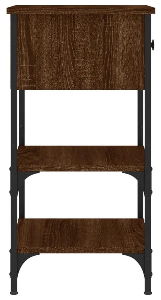 Mesa cabeceira 34x36x70 cm derivados madeira carvalho castanho
