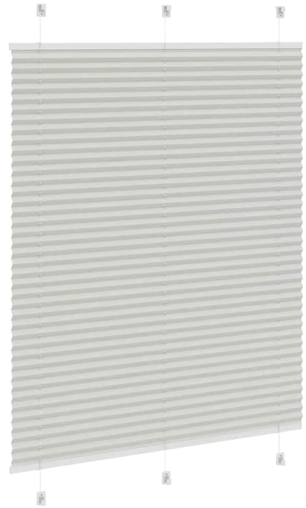Cinzento Luz Plissada Cega 105x150 cm Largura Tecido 104,4cm