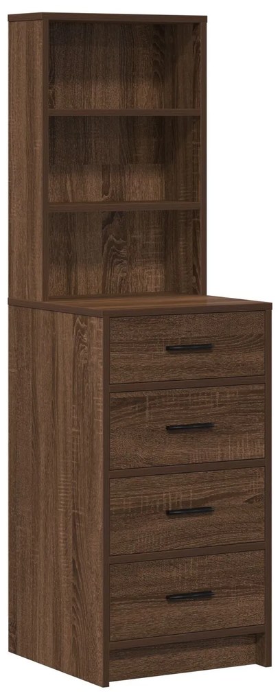 Conjunto de Mesa de Maquilhagem 2 Peças com LED Madeira de Carvalho Pr