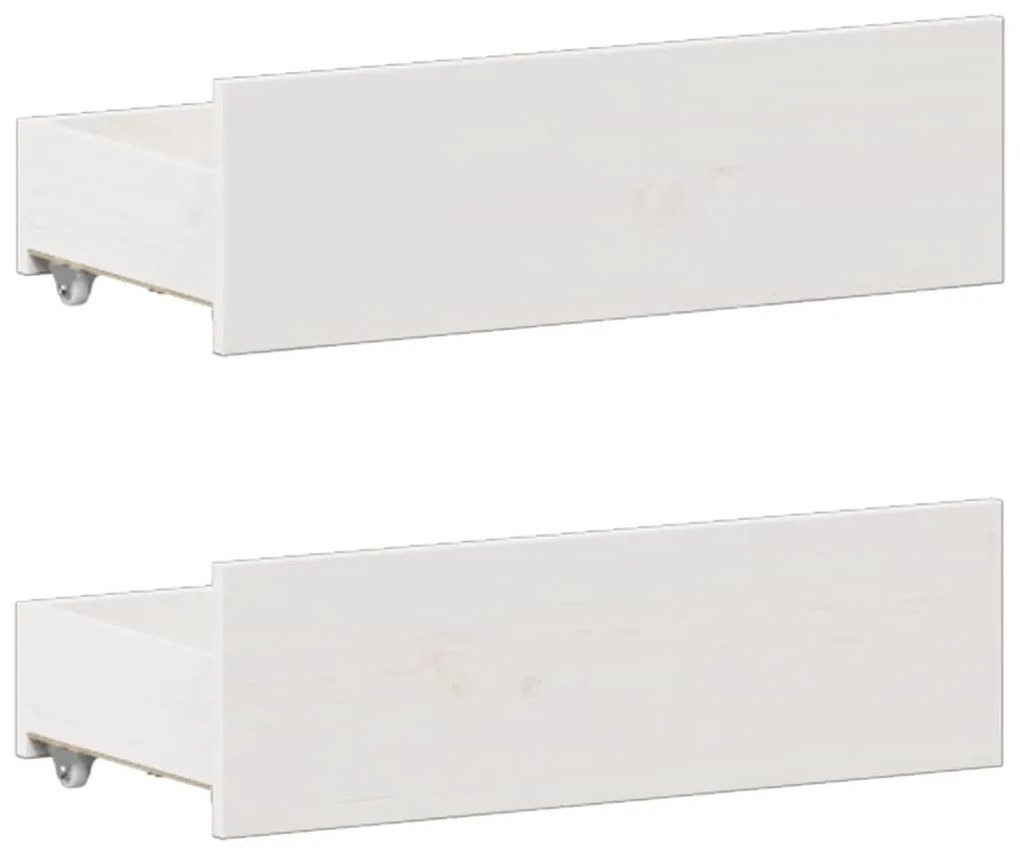 Cama com estante sem colchão 200x200 cm pinho maciço branco
