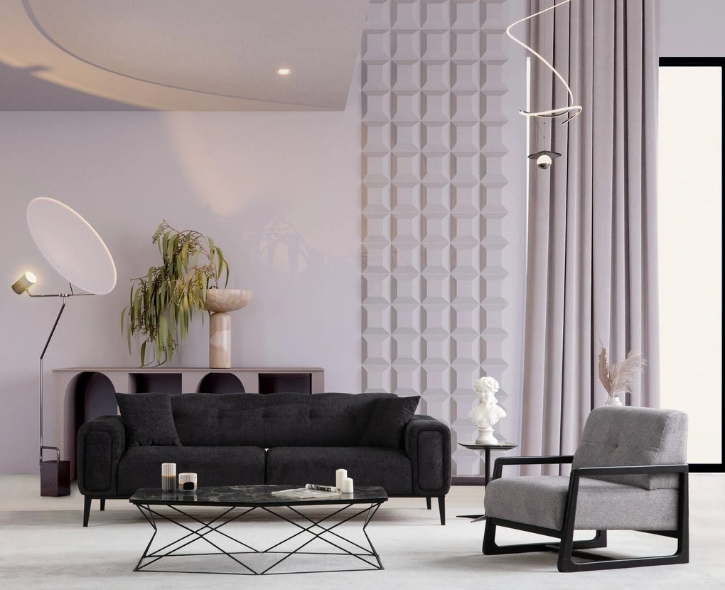 Cadeirão Athena – Cinzento Claro – 67x80x77 cm