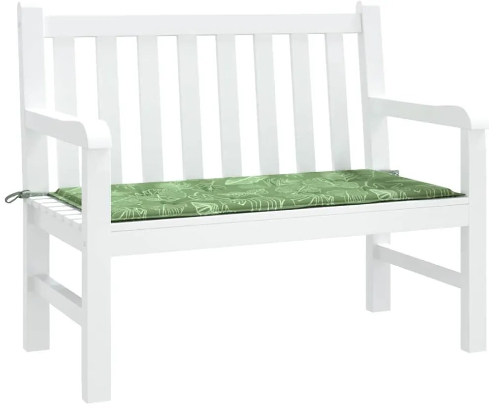 Almofadão banco jardim 120x50x4 cm tecido oxford padrão folhas