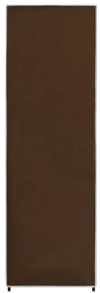 Roupeiro 87x49x159 cm tecido castanho