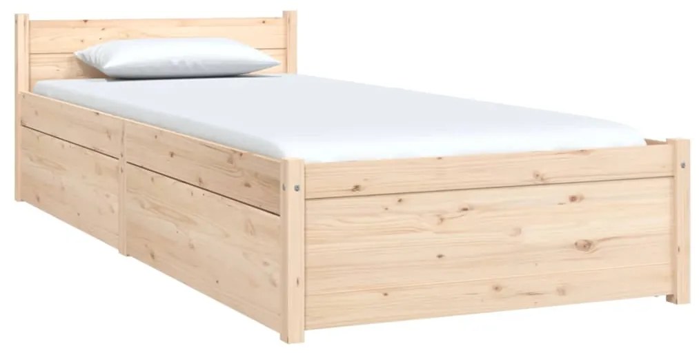 Estrutura de cama c/ gavetas pequena solteiro 75x190 cm