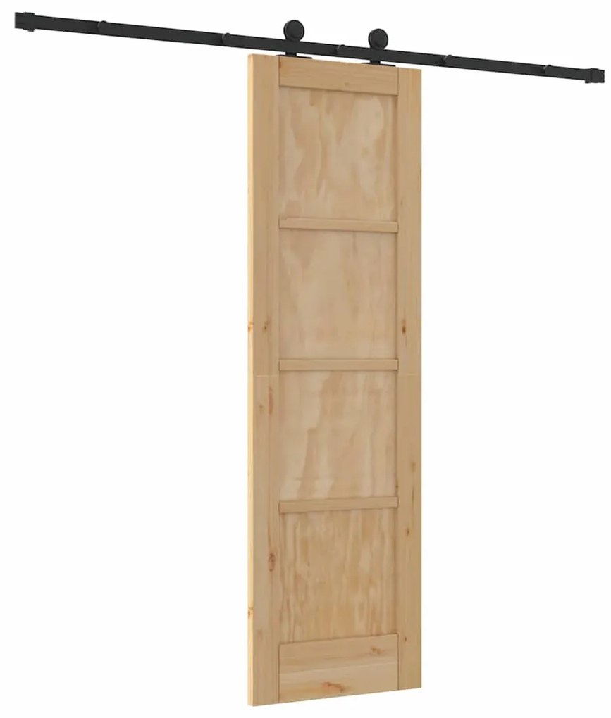 Porta Deslizante com Conjunto de Hardware 'ORKDAL'Madeira Sólida de Pi