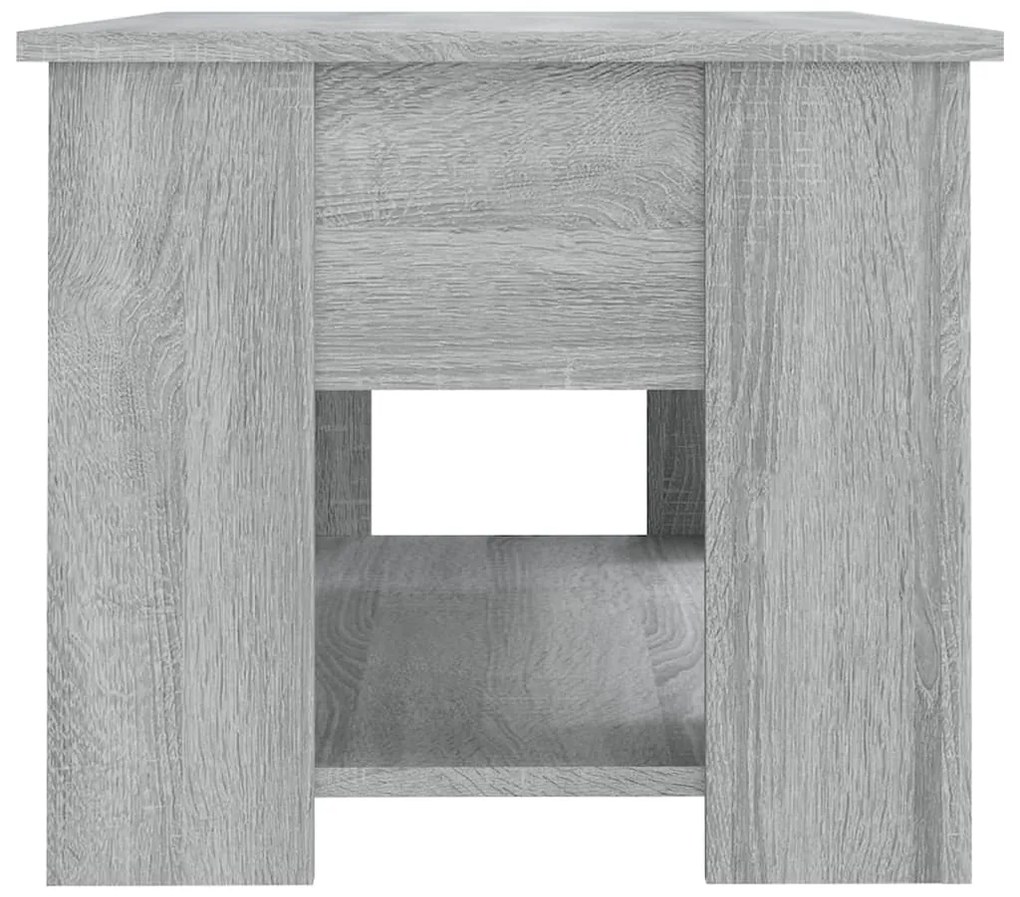 Mesa de centro 79x49x41cm derivados de madeira cinzento sonoma