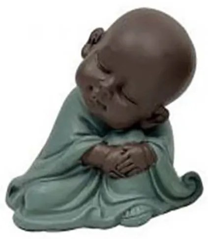 Figura Decorativa Monge II  | Verde | Resina I 8,5*8,5*6 cm