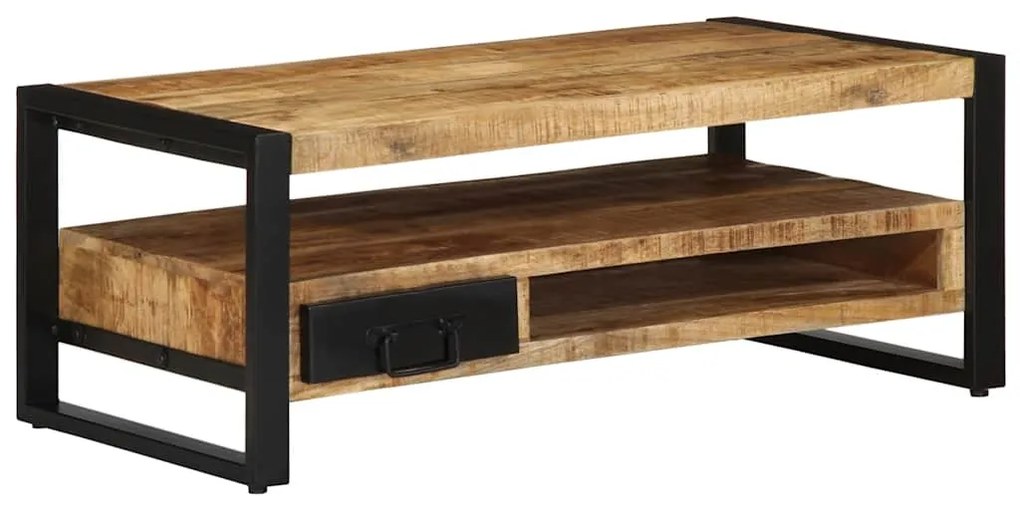 Mesa de centro 90x50x36 cm madeira de mangueira áspera maciça
