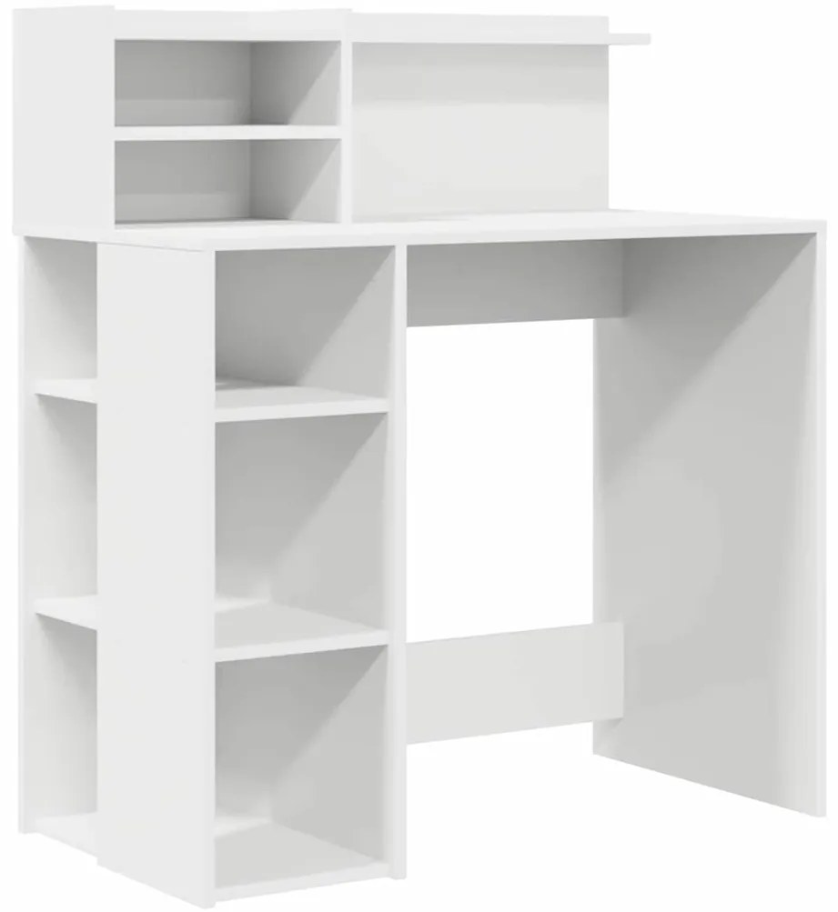 Mesa com Armazenamento Branca 90x48x101.5 cm Madeira Engenheirada