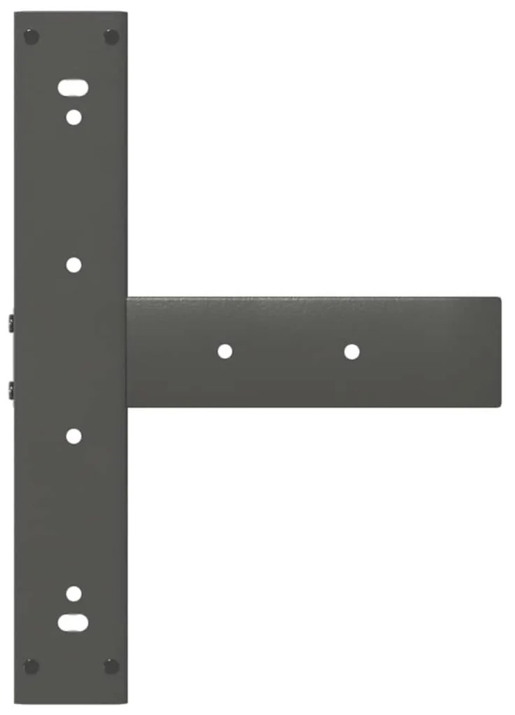 Pés para mesa de bar em forma de T, 2 peças, antracite, 40x35x(110-111