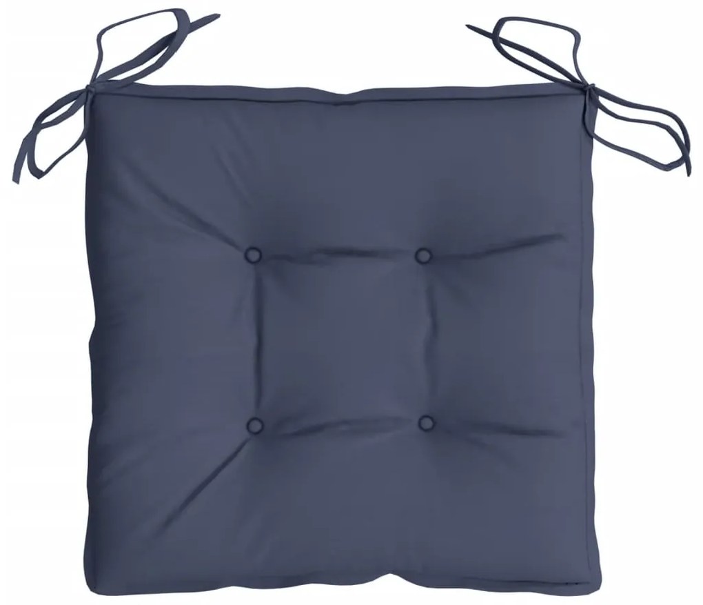Almofadões cadeira 6 pcs 50x50x7 cm tecido oxford azul-marinho