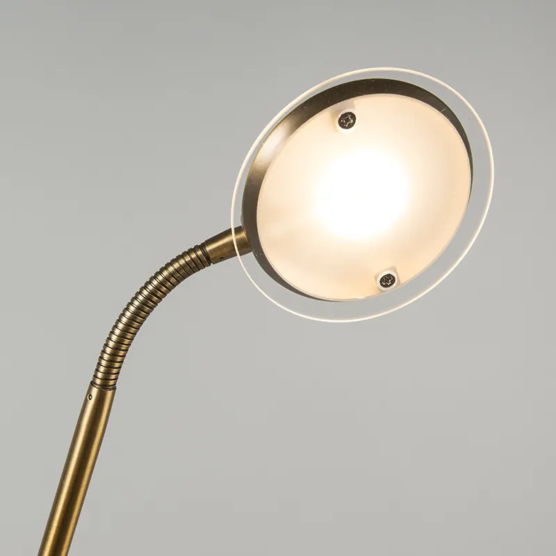 Candeeiro de pé moderno bronze com LED - Eva Moderno