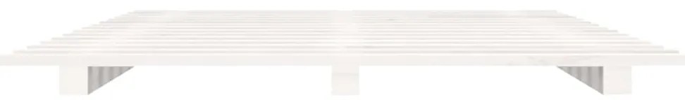 Estrutura de cama 120x190 cm pinho maciço branco