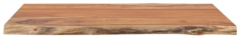 Tampo de mesa retangular borda viva 50x40x2,5 cm acácia maciça