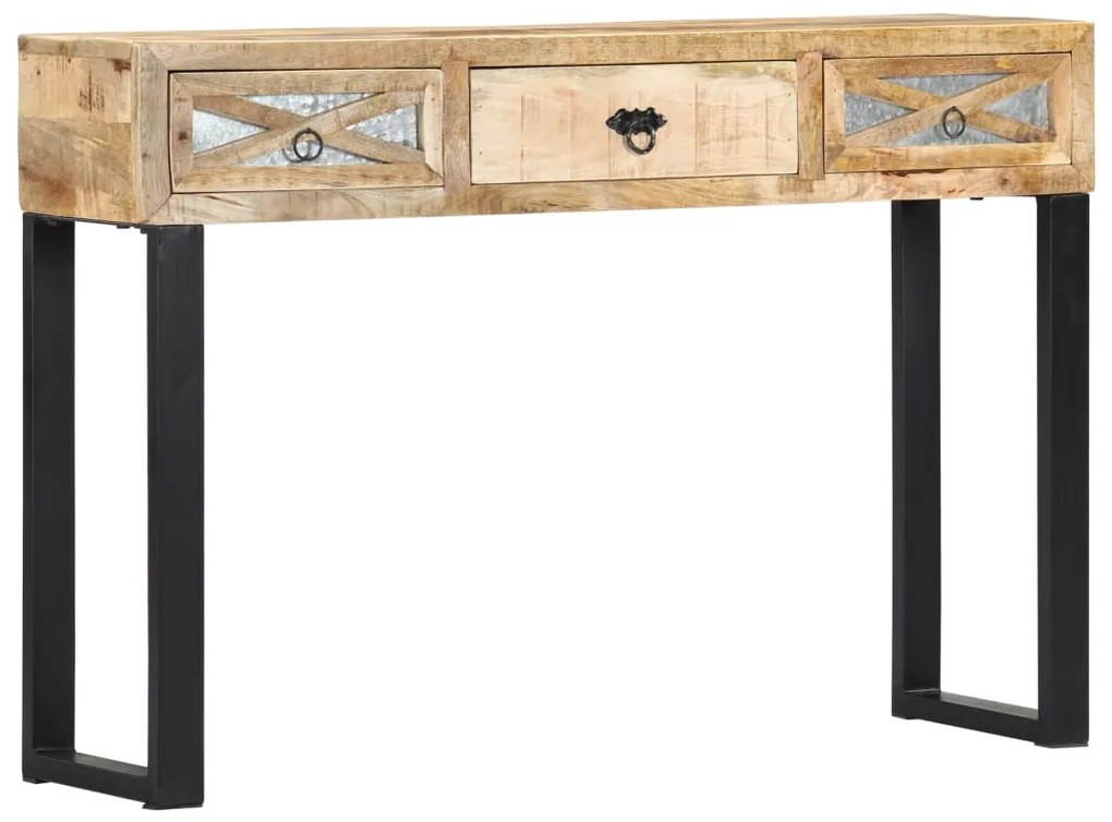 Mesa consola 110x30x76 cm madeira de mangueira maciça