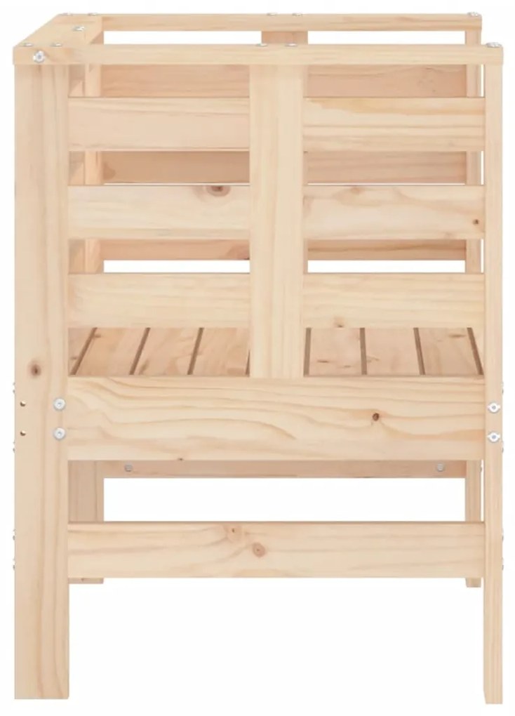 Cadeiras de jardim 2 pcs 61,5x53x71 cm madeira de pinho maciça