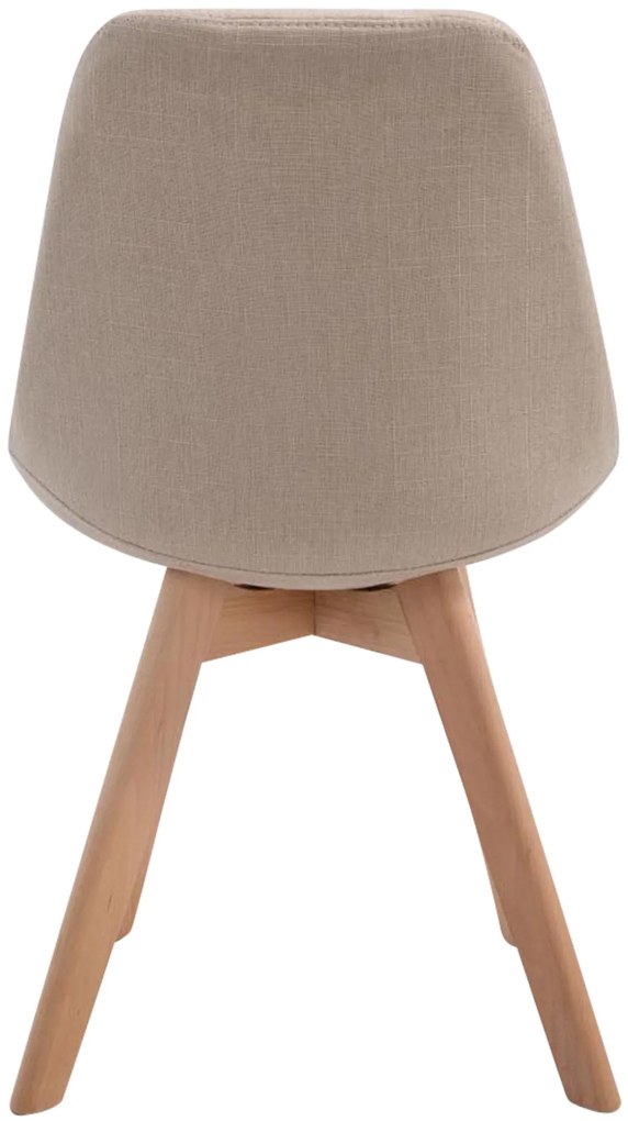 Cadeira de cozinha e sala de jantar Borneo V2 em tecido 48 x 84 x 55 cm Creme