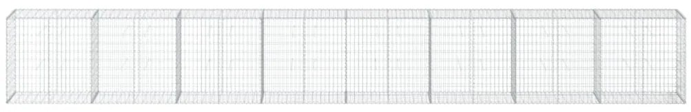 Cesto gabião com cobertura 800x50x100 cm ferro galvanizado