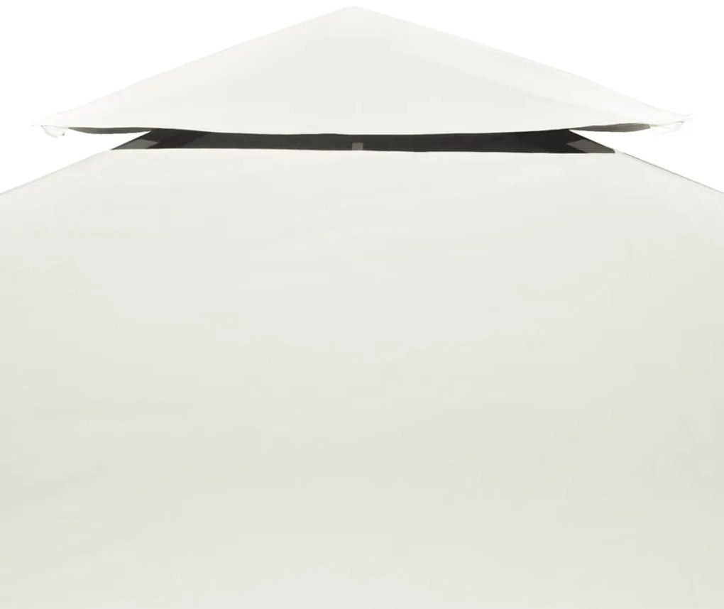 Cobertura de substituição p/ gazebo 310 g/m² branco nata 3x3 m