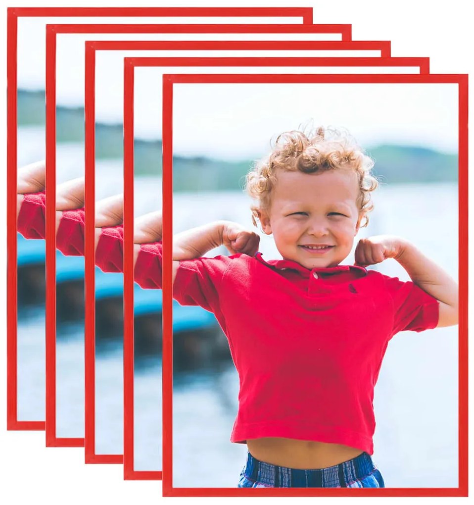 332404 vidaXL Molduras para parede ou mesa 3 pcs 70x90 cm MDF vermelho