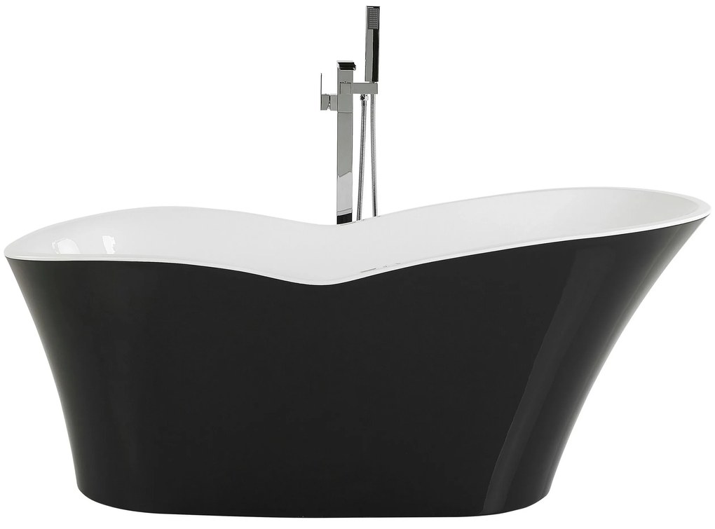 Banheira autónoma em acrílico preto 170 x 80 cm DULCINA Beliani