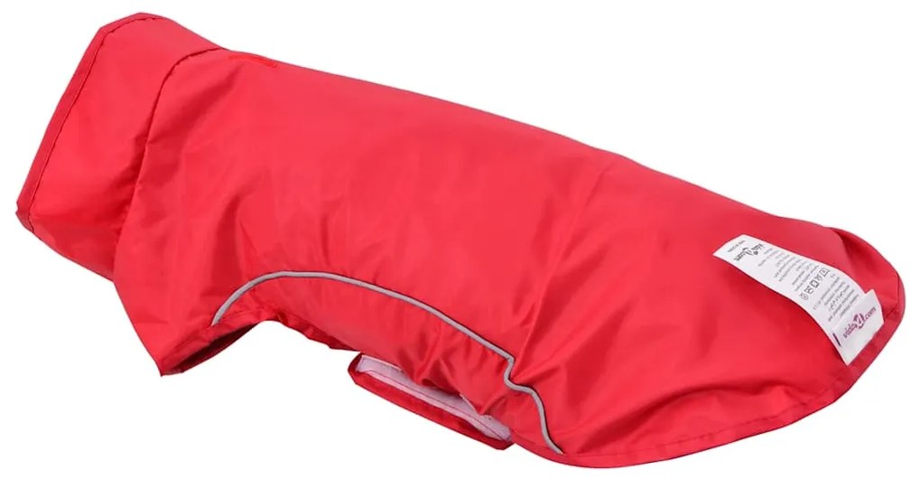 Capa de chuva para cães com tiras reflectoras vermelho XS