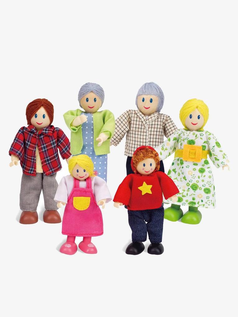 Família de 6 bonecas em madeira, Hape multicolor
