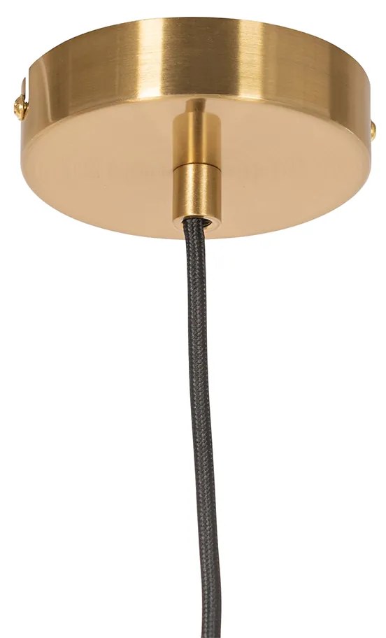 LED Candeeiro suspenso inteligente dourado com vidro opalino incl. Wifi P45 - Flore