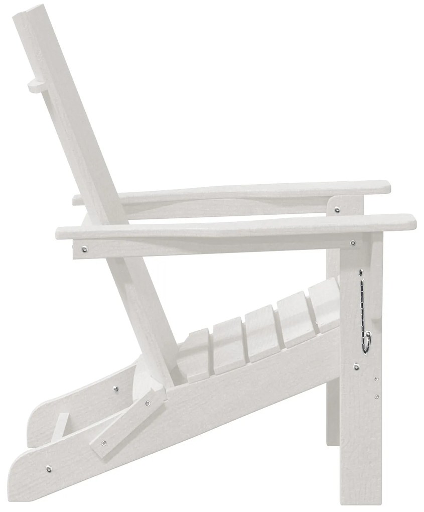 Cadeira Adirondack Reclinável Branca 74,5x80,5x90 cm HDPE