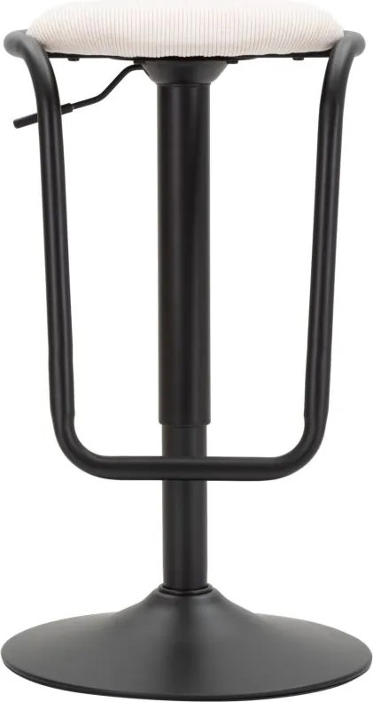 BANCO DE BAR COM ELEVADOR DESTINY Ø 41X61-83 CM BRANCO E PRETO